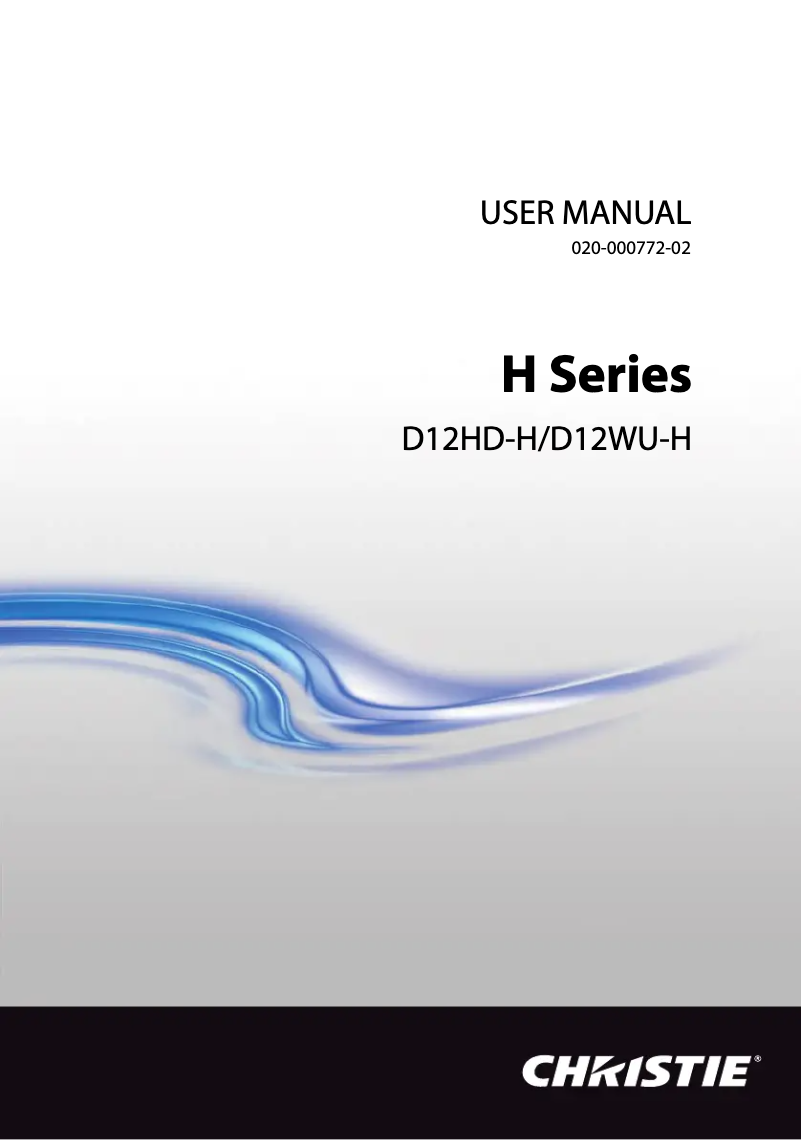 Page n°1 - Manuel utilisateur Christie D12HD-H