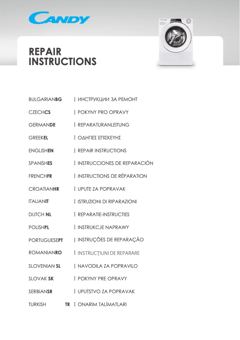 Page 1 de la notice Manuel utilisateur Candy MCS4 1062D1/2-07