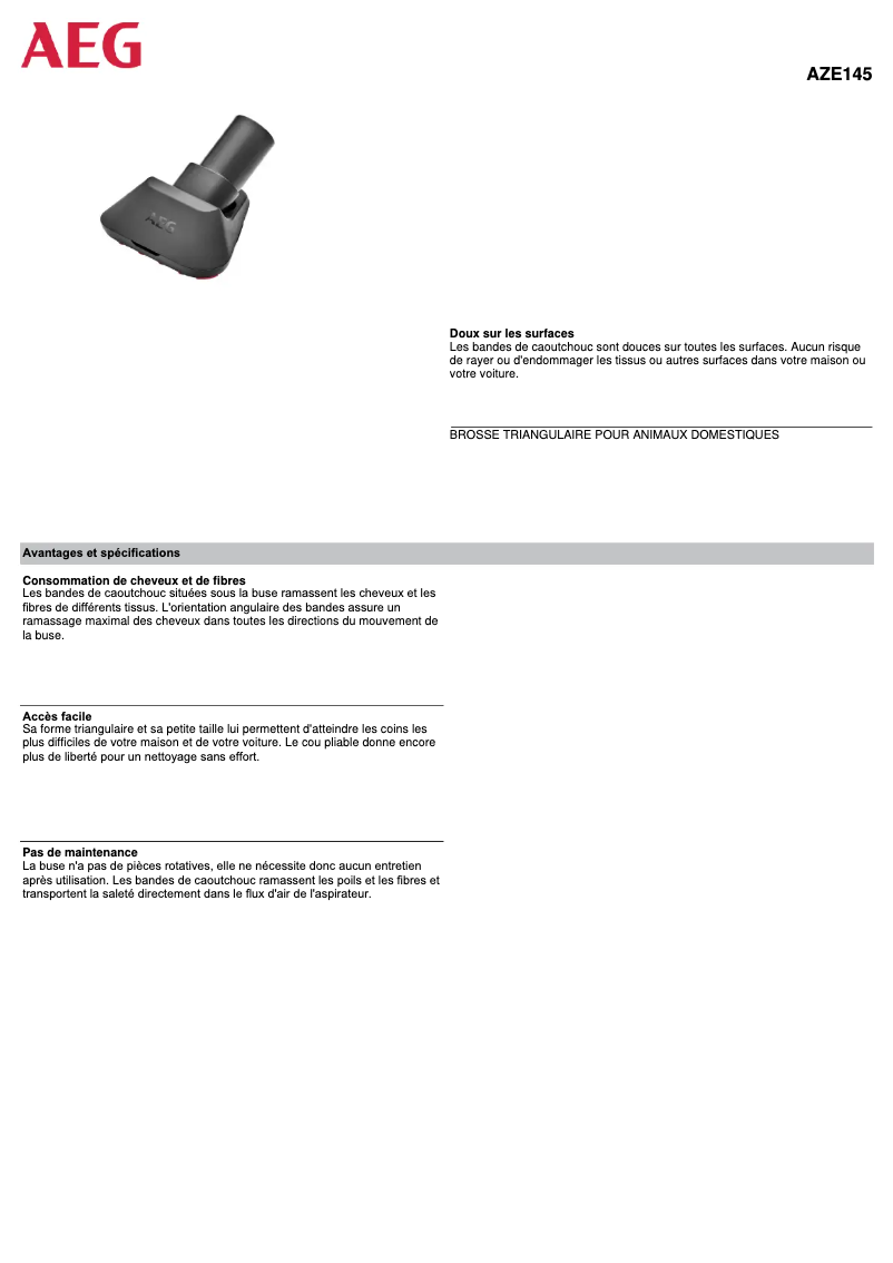 Imagen de la primera página del manual del dispositivo AZE145