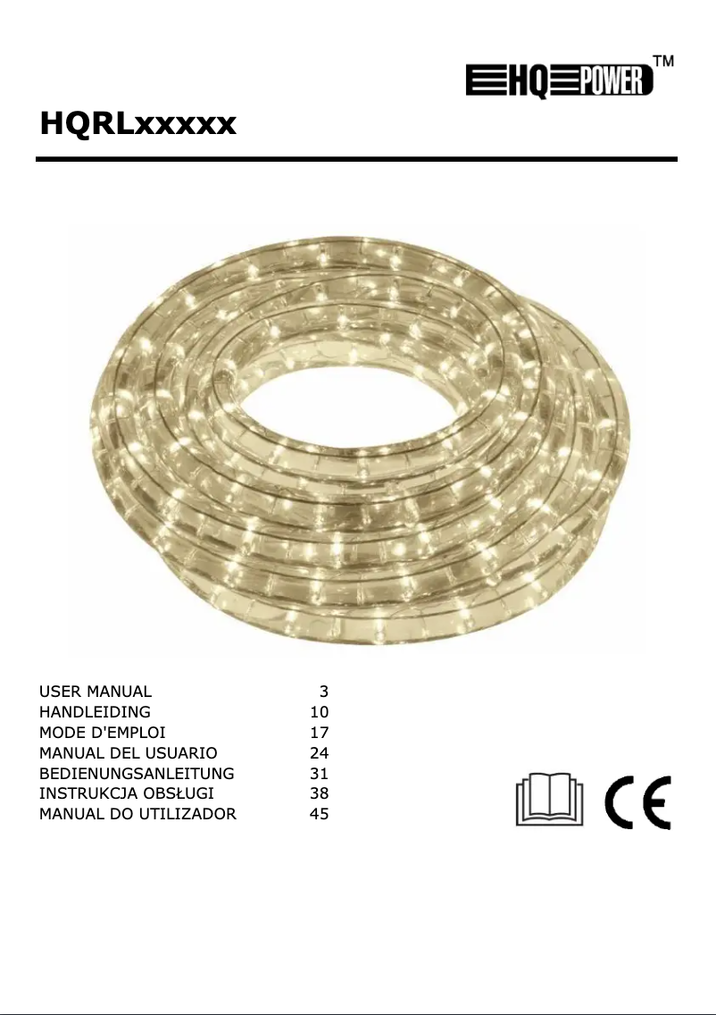 Page n°1 - Manuel utilisateur HQ Power HQRL09003