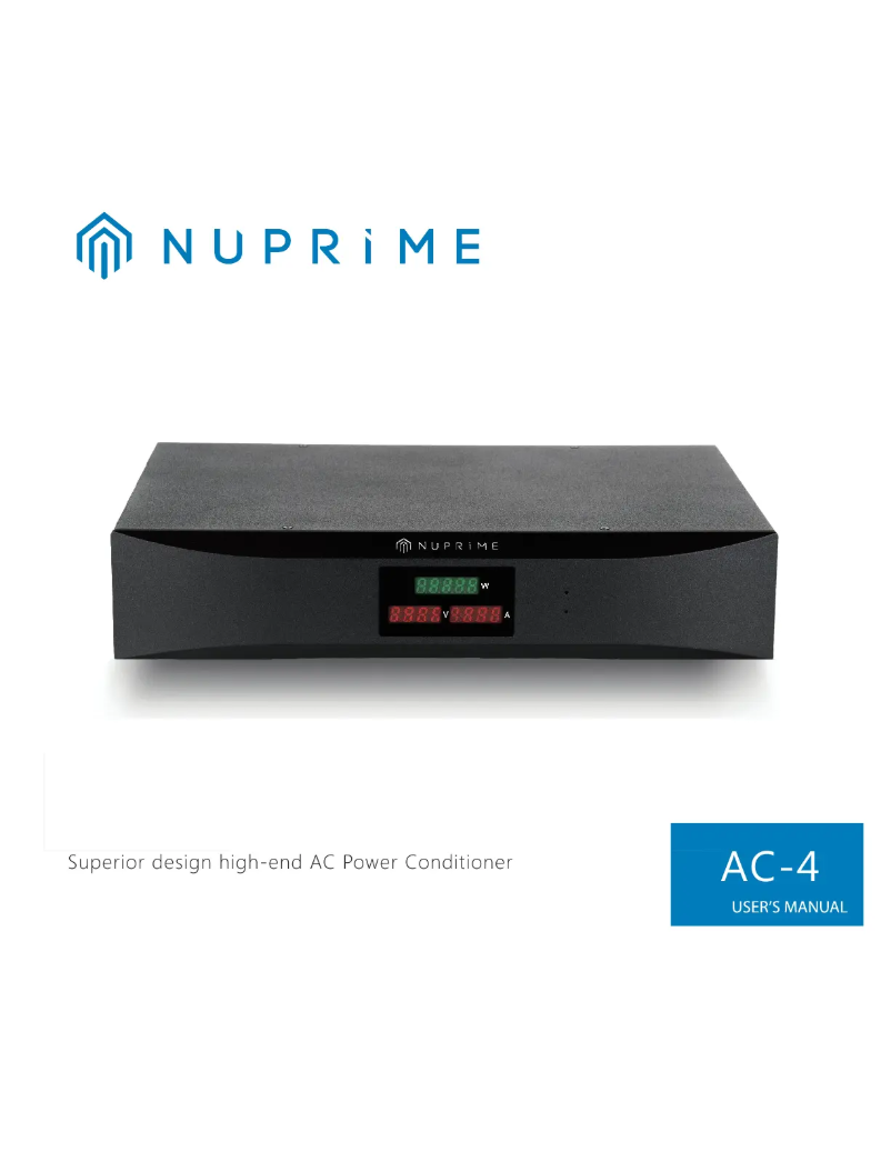 Page n°1 - Manuel utilisateur NuPrime Pure AC-4