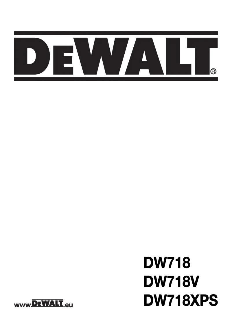 Image de la première page du manuel de l'appareil DW718V