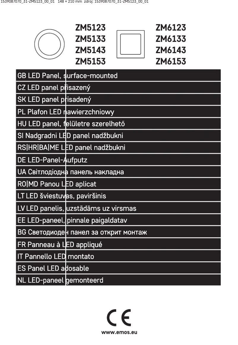 Imagen de la primera página del manual del dispositivo ZM5123
