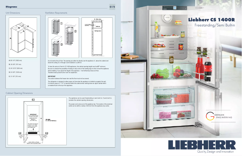 Page n°1 - Fiche technique Liebherr CS 1400 R