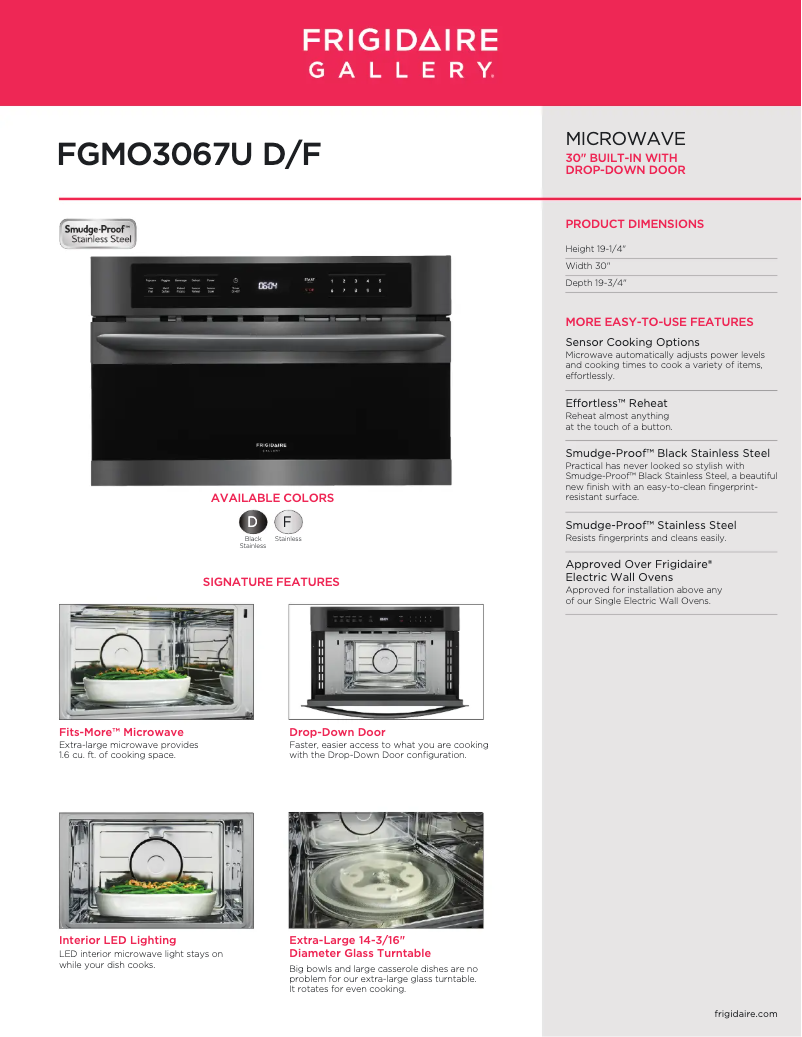 Image de la première page du manuel de l'appareil FGMO3067UD