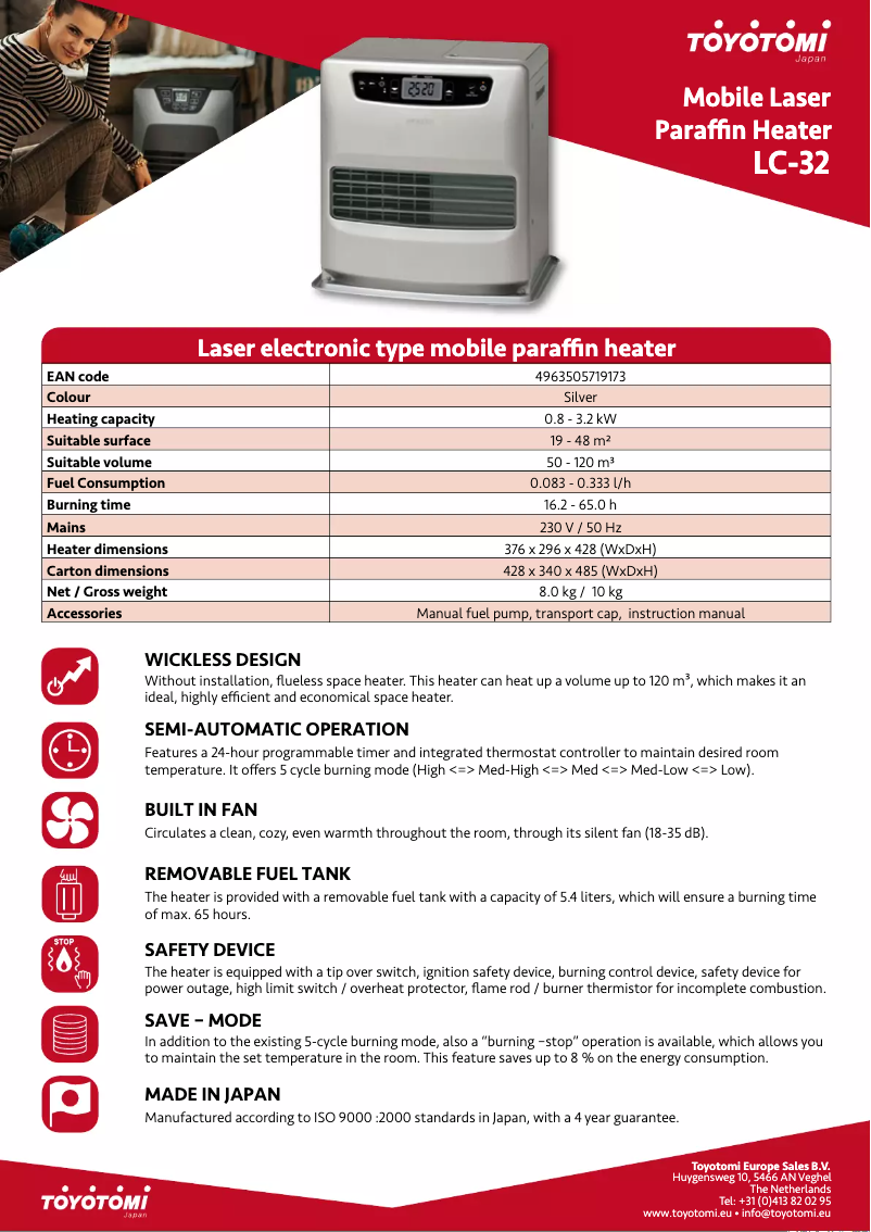 Page n°1 - Fiche technique Zibro LC 32