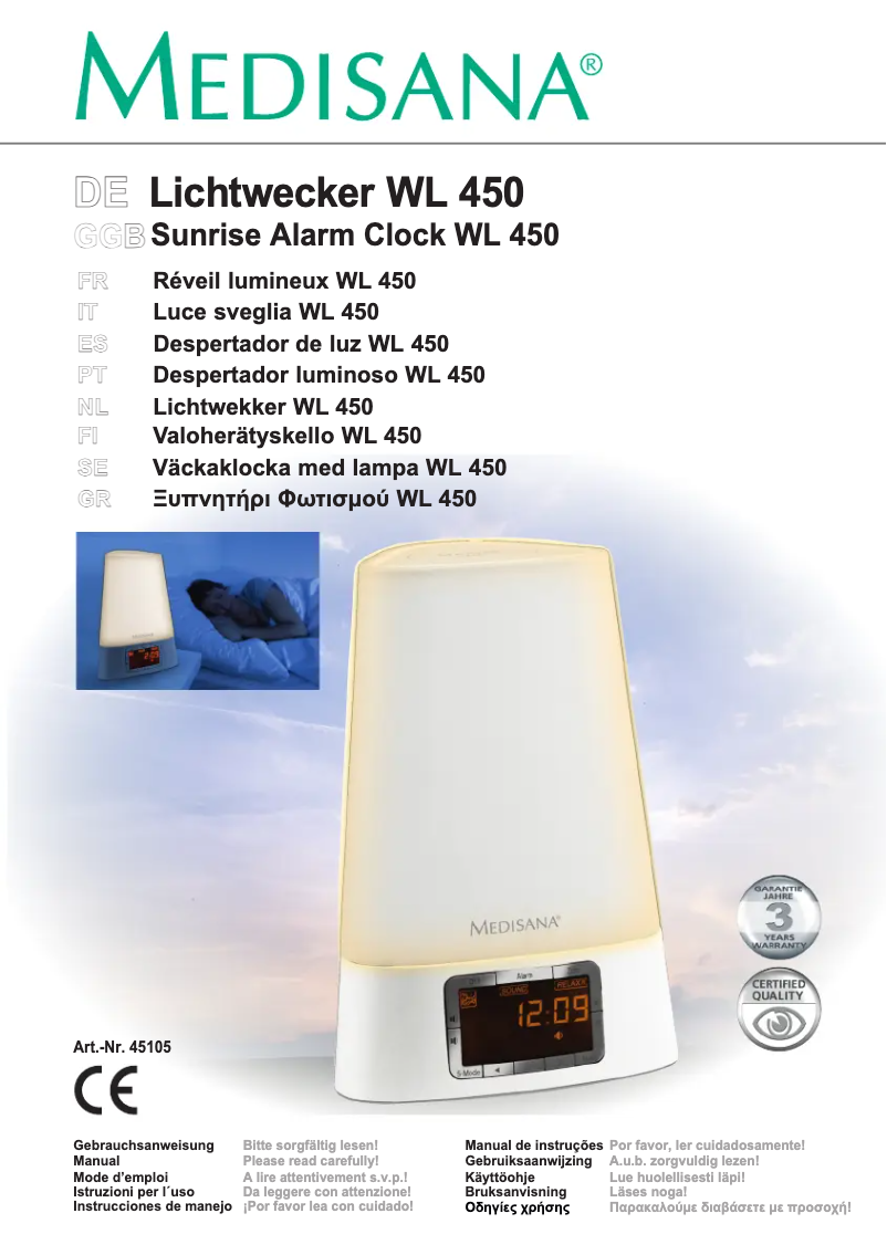 Image de la première page du manuel de l'appareil Wake-up Light WL 450