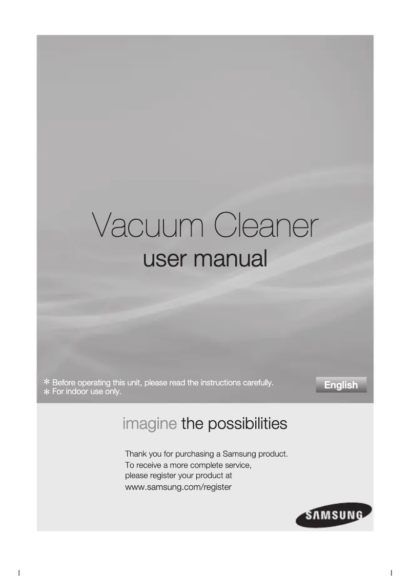 Page 1 de la notice Manuel utilisateur Samsung SC4790