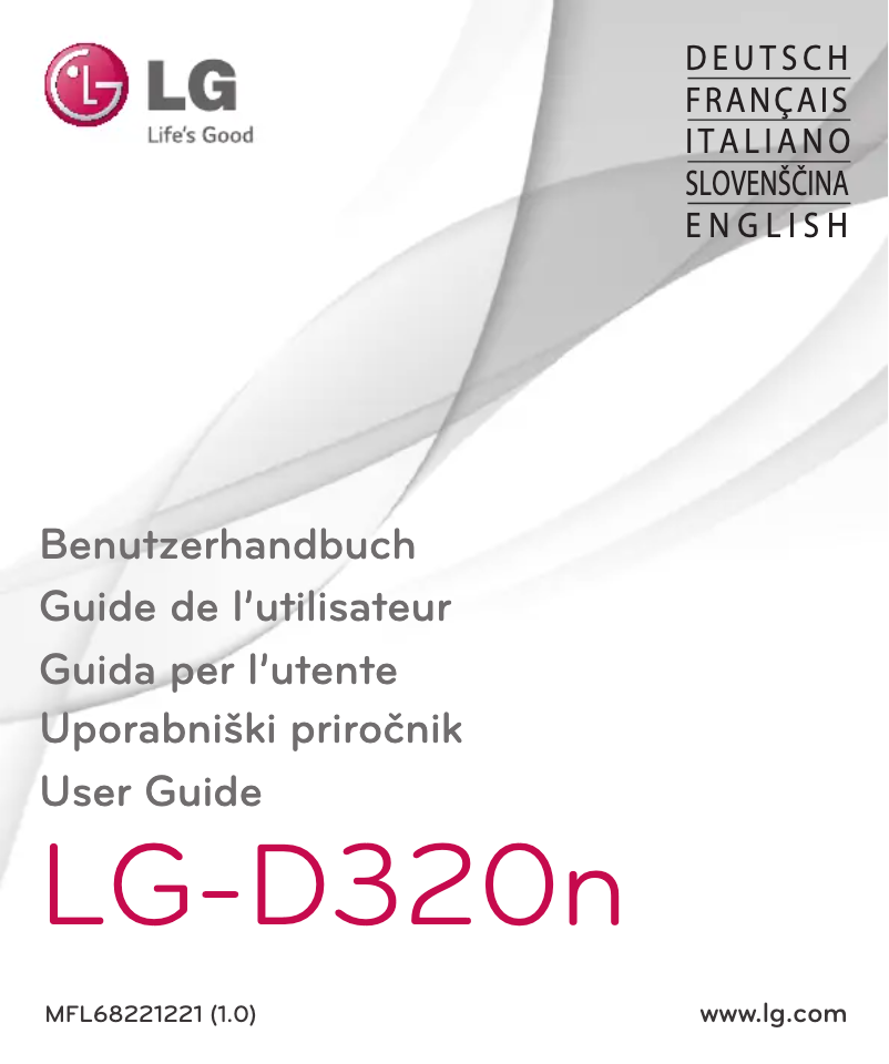 Page 1 de la notice Manuel utilisateur LG LG-D320N