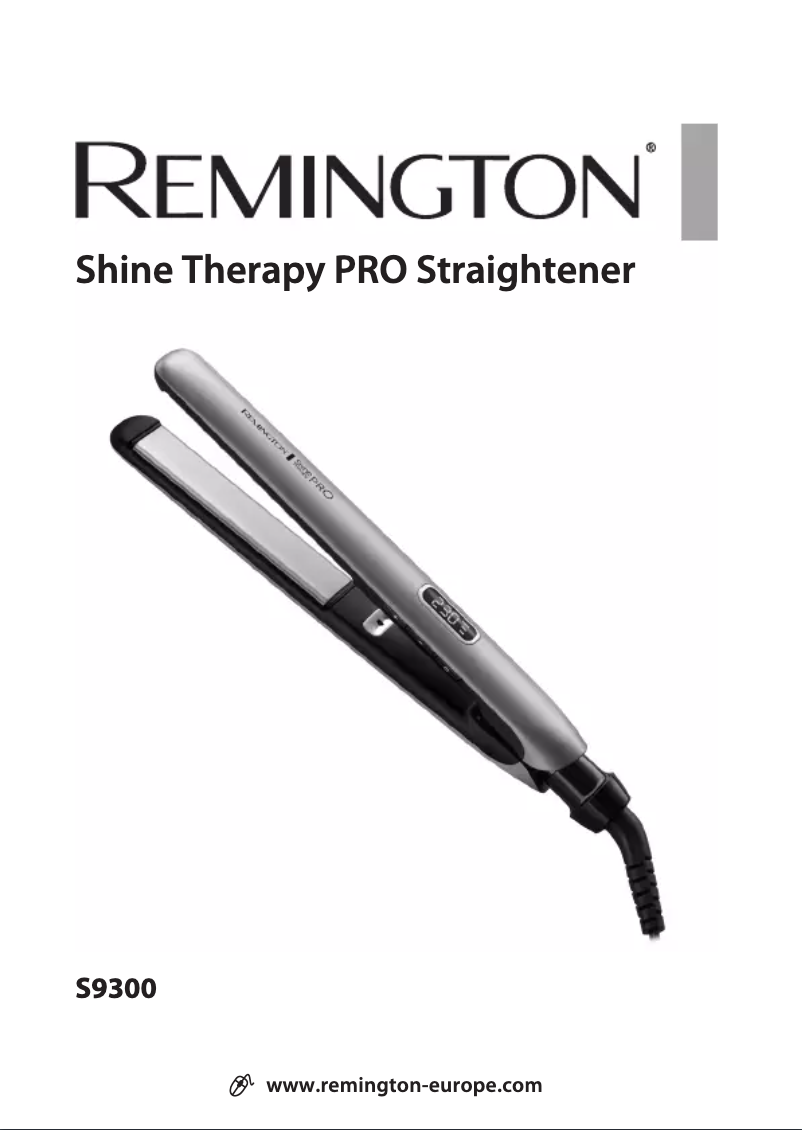 Page 1 de la notice Manuel utilisateur Remington Shine Therapy Pro S9300