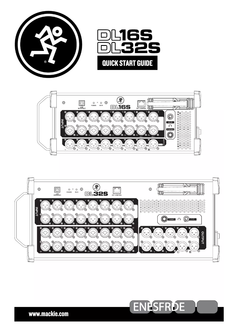 Page 1 de la notice Manuel utilisateur Mackie DL32S