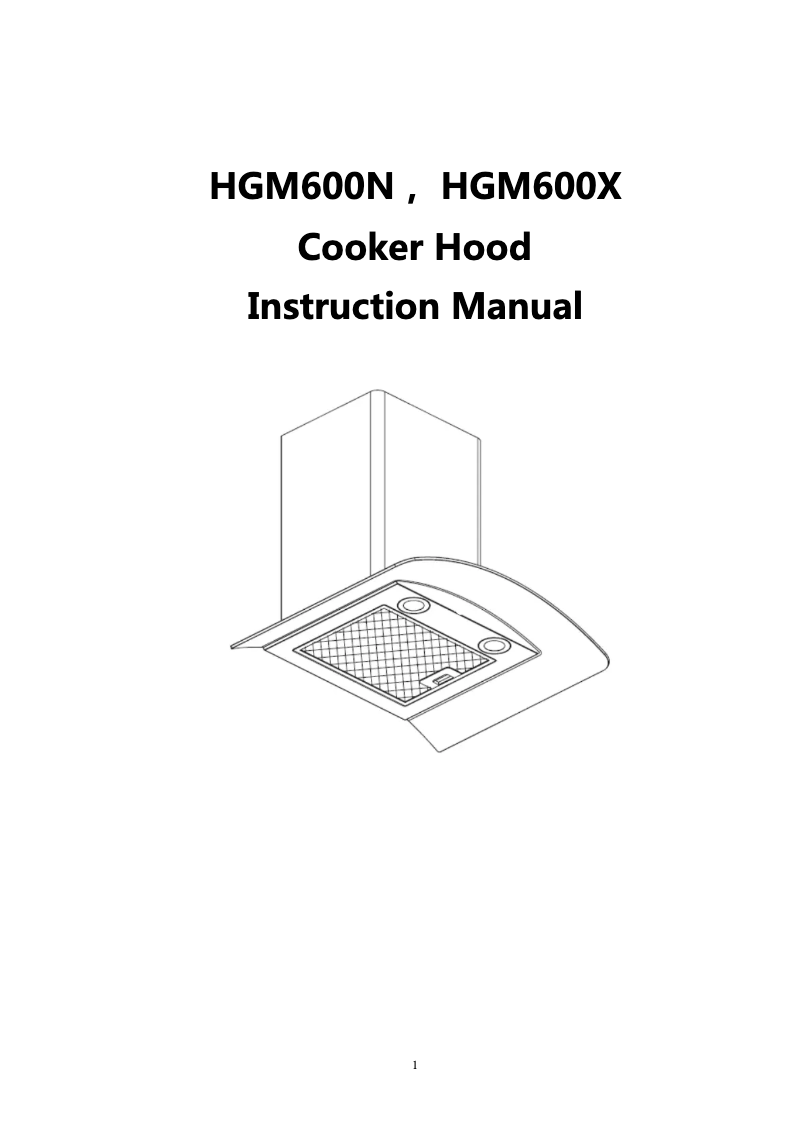 Image de la première page du manuel de l'appareil HGM600N