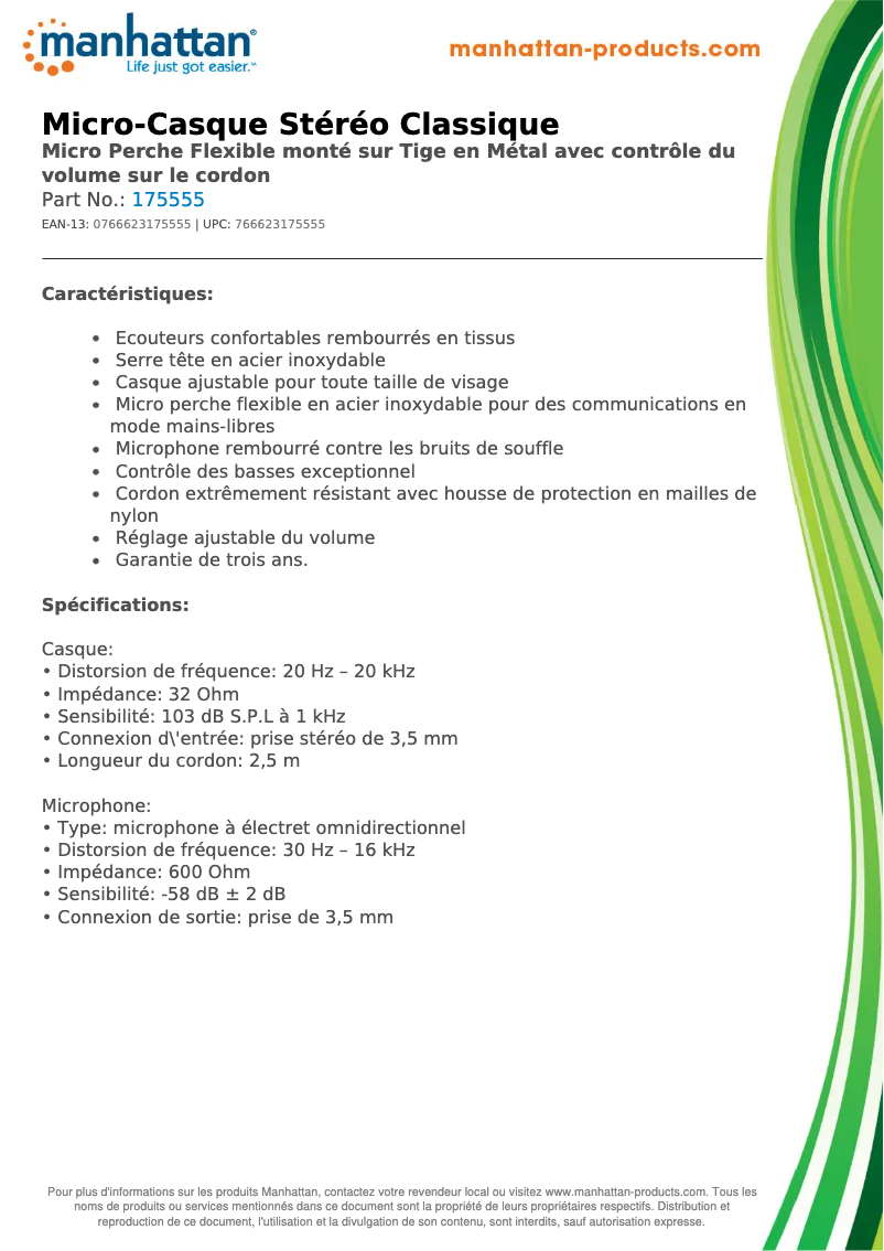 Image de la première page du manuel de l'appareil Clasic Stereo Headset 175555