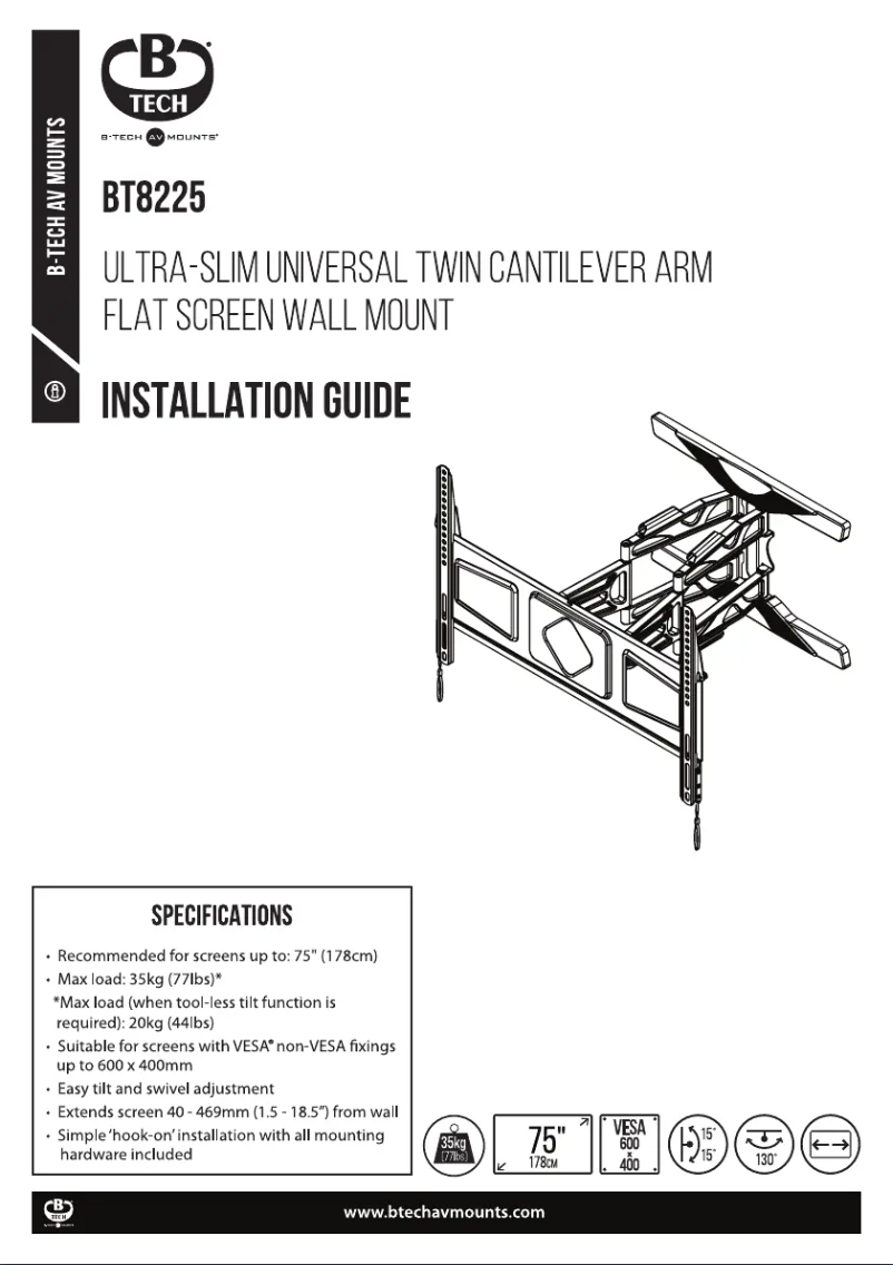Page 1 of the manual User Manual B-Tech BT8225