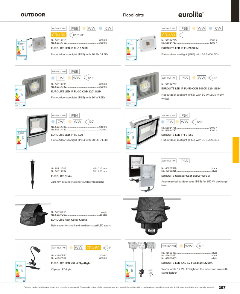 Page 1 de la notice Catalogue Eurolite LED KKL-12