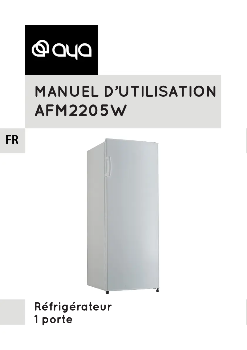 Image de la première page du manuel de l'appareil AFM2205W