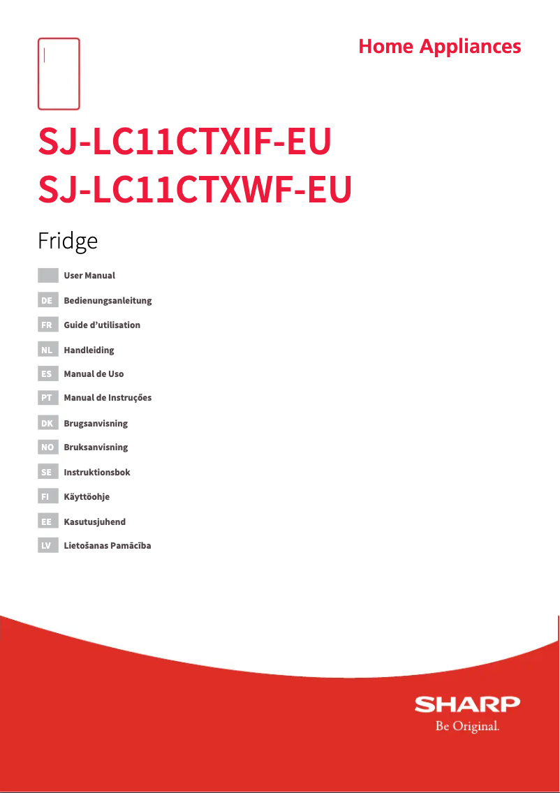 Page 1 de la notice Manuel utilisateur Sharp SJ-LC11CTXWF-EU