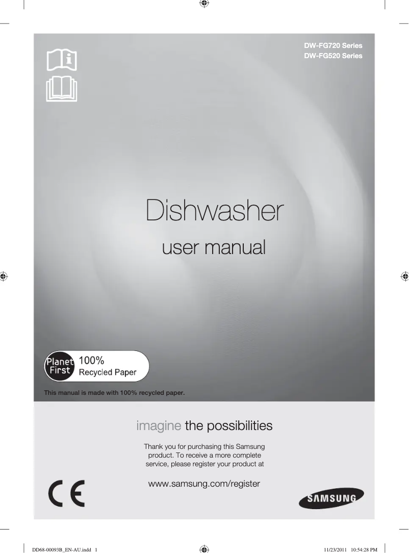 Image de la première page du manuel de l'appareil DW-FG720W