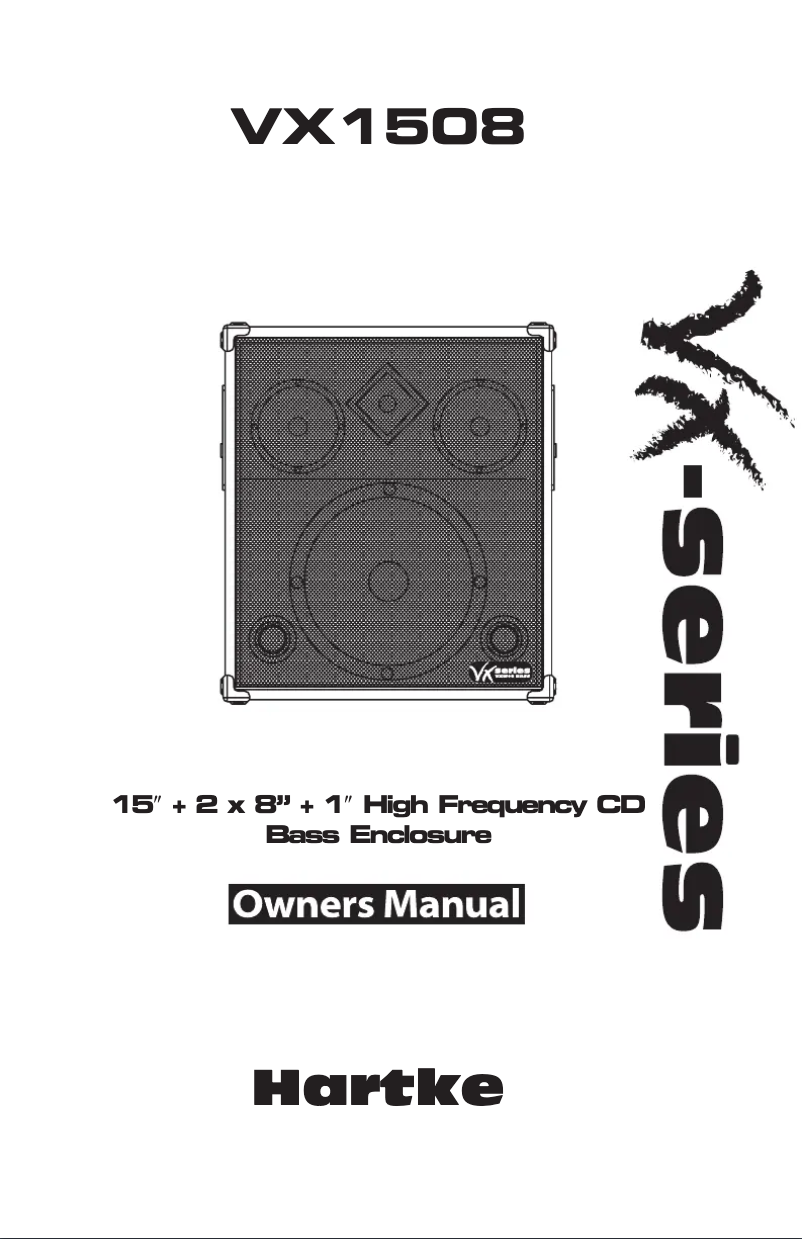 Page n°1 - Manuel utilisateur Hartke VX1508
