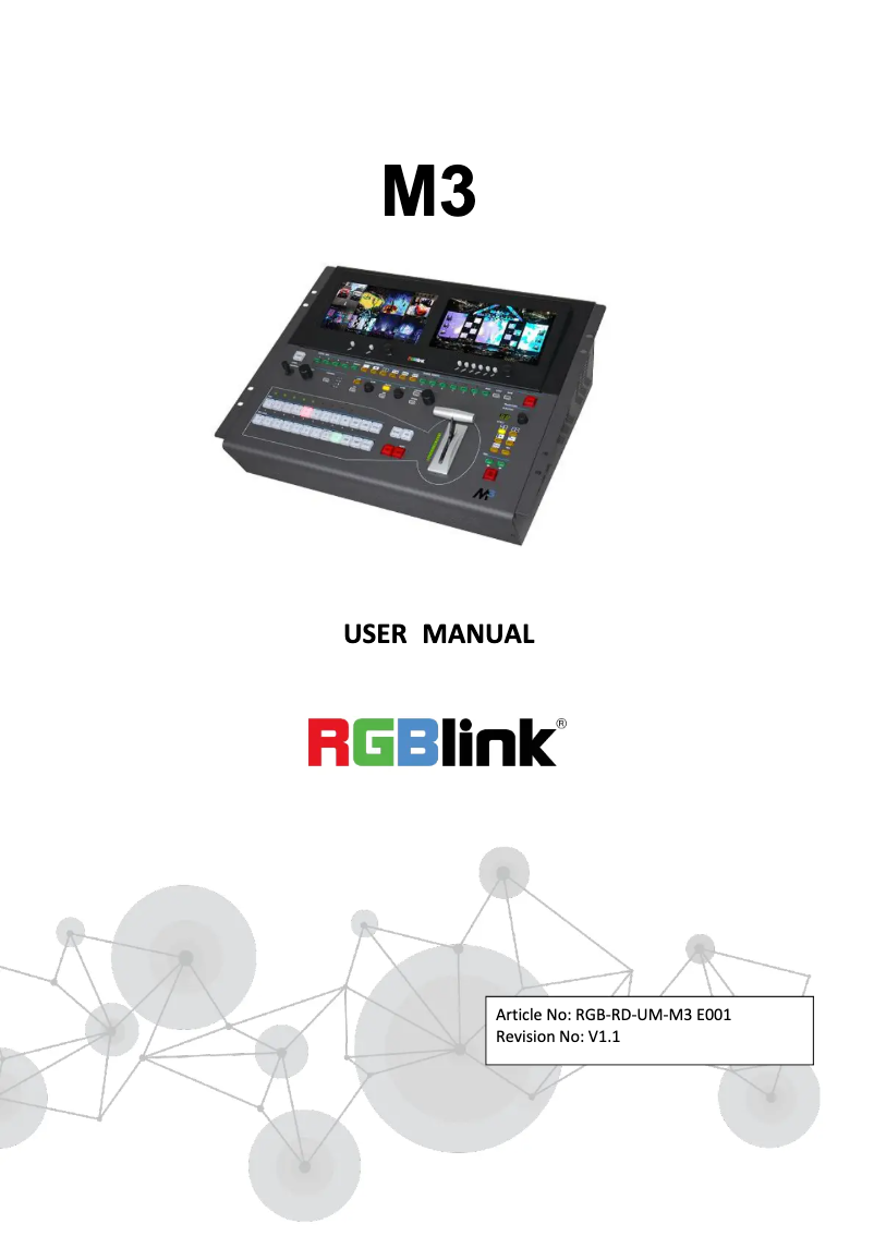 Page n°1 - Manuel utilisateur RGBlink M3