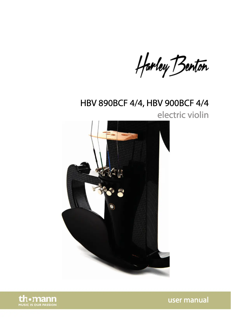 Page 1 de la notice Manuel utilisateur Harley Benton HBV 890BCF