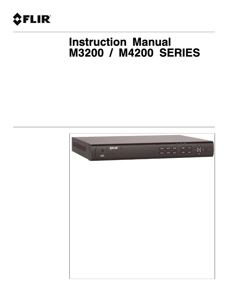 Page n°1 - Manuel utilisateur FLIR M42163