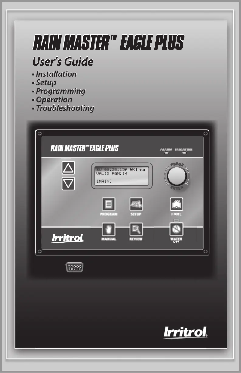 Page n°1 - Manuel utilisateur Irritrol EGP8-OPB