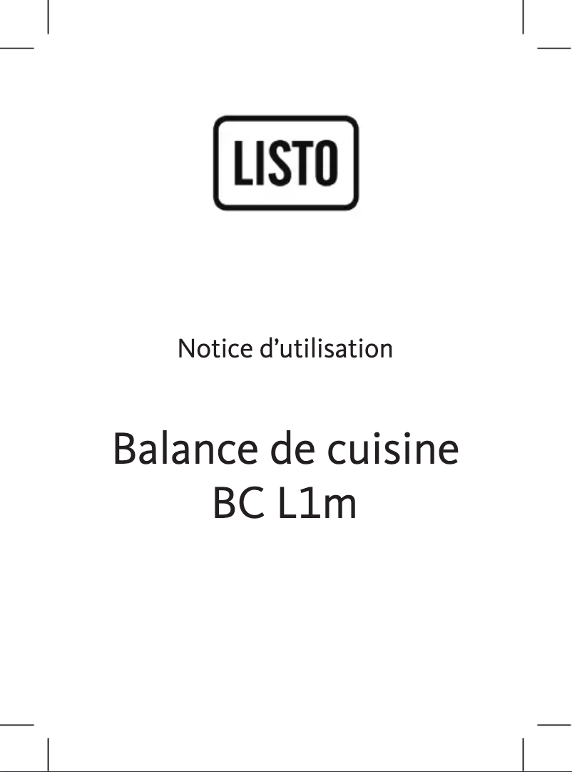 Image de la première page du manuel de l'appareil BC L1m