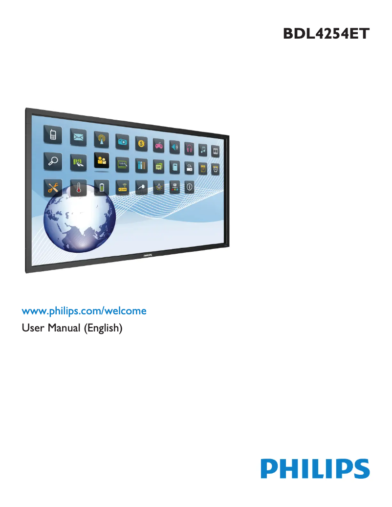 Page n°1 - Mode d'emploi Philips Signage Solutions BDL4254ET
