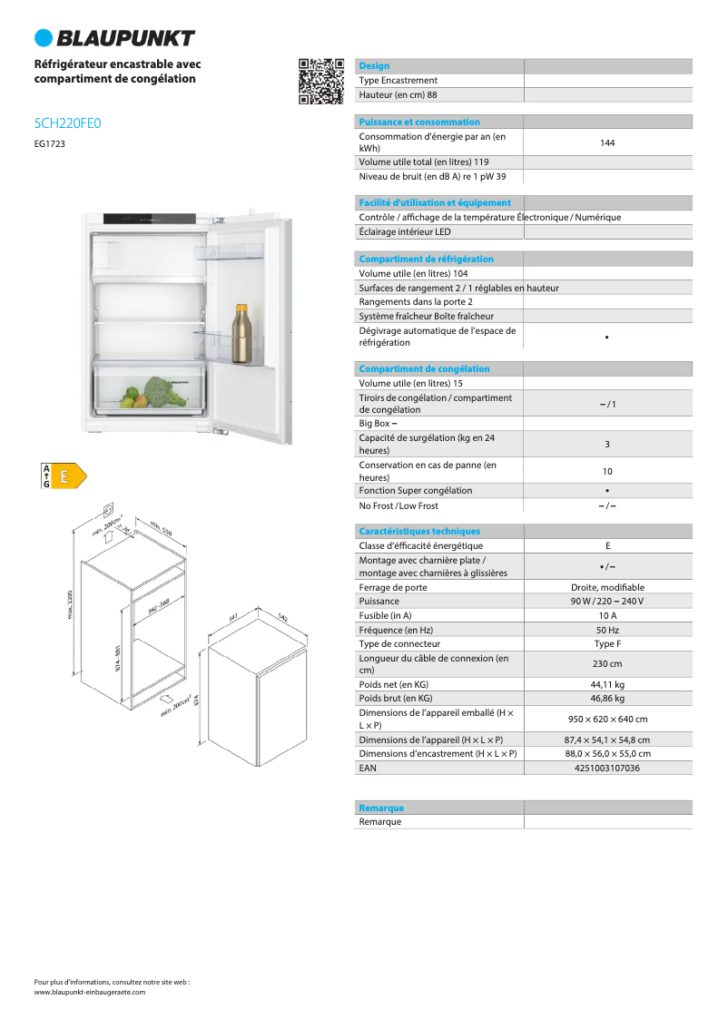 Image de la première page du manuel de l'appareil 5CH220FE0