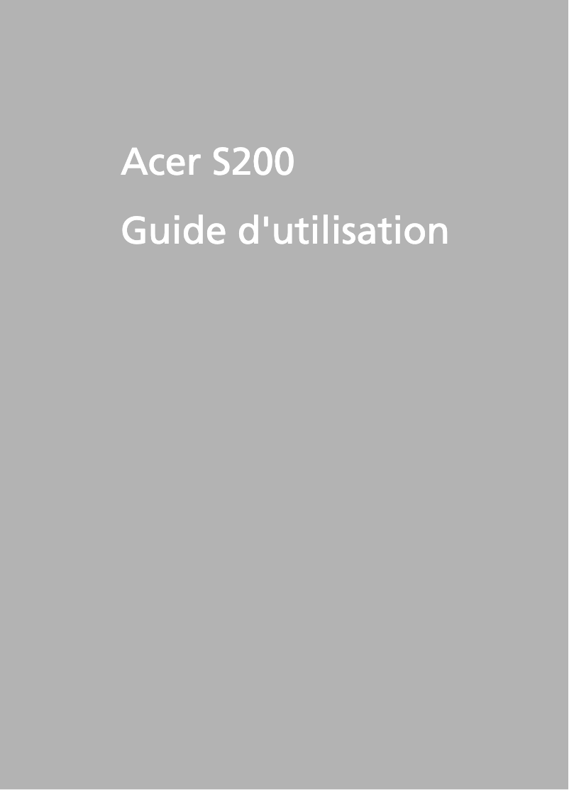 Page n°1 - Manuel utilisateur Acer NeoTouch S200