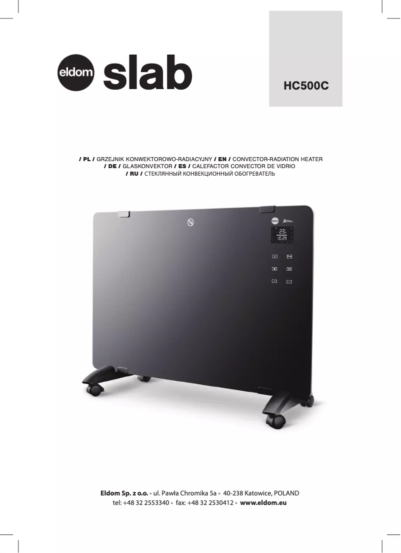 Image de la première page du manuel de l'appareil Slab HC500C