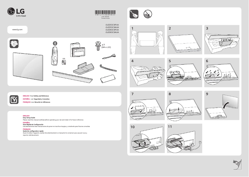 Page 1 de la notice Manuel utilisateur LG OLED65C9AUA