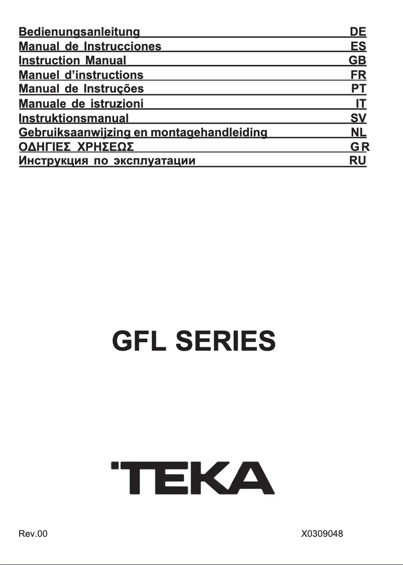 Page n°1 - Manuel utilisateur Teka GFL 57650 EOS IX