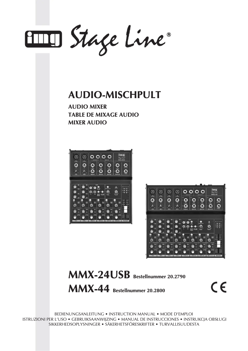 Page 1 de la notice Manuel utilisateur Monacor MMX-24 USB