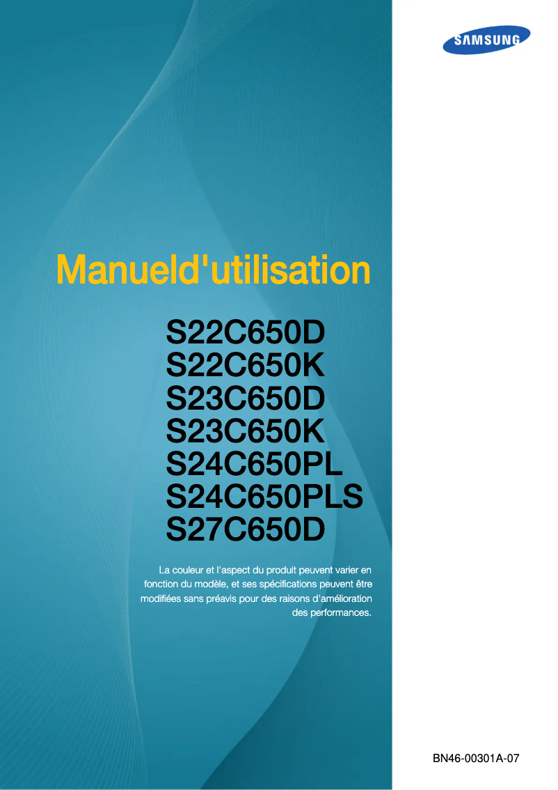 Image de la première page du manuel de l'appareil S24C650XL