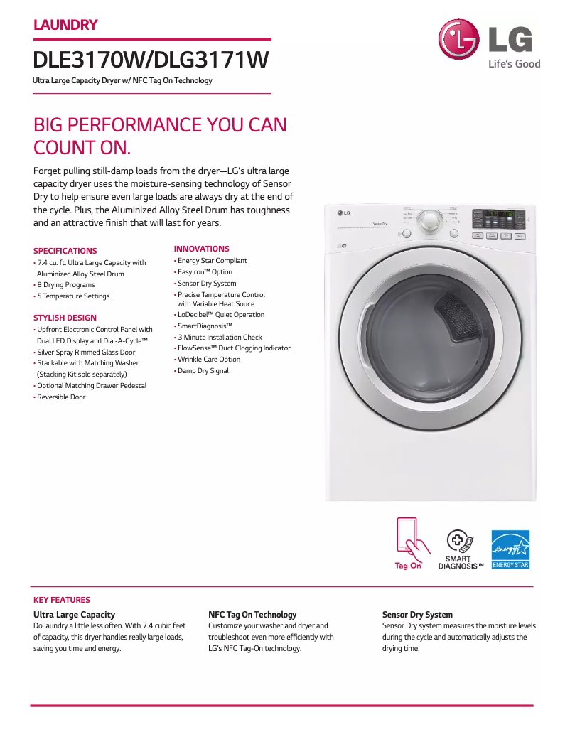 Image de la première page du manuel de l'appareil DLE3170