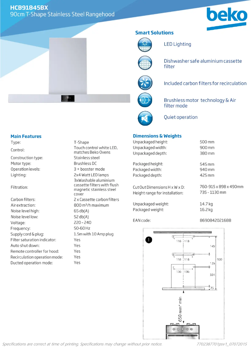 Image de la première page du manuel de l'appareil HCB91845BX