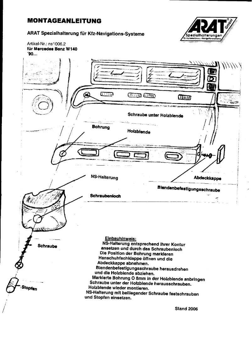 Página 1 del manual Manual de usuario Arat NS1006.2