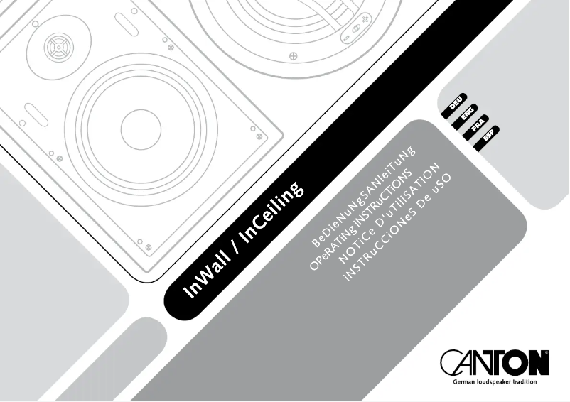 Page 1 de la notice Manuel utilisateur Canton InWall 949 LCR