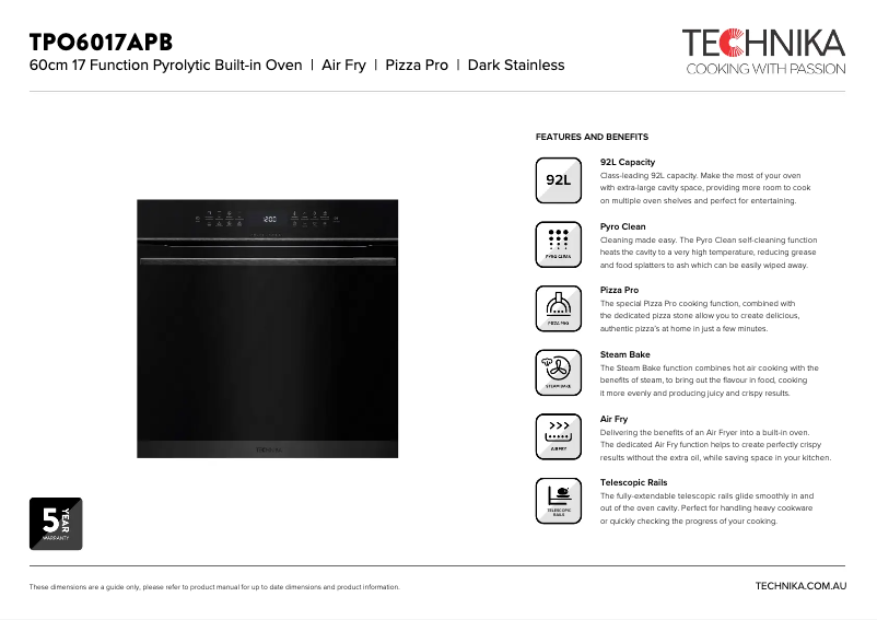 Image de la première page du manuel de l'appareil TPO6017APB