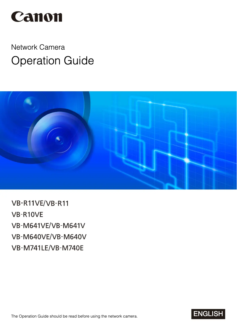 Page 1 de la notice Manuel utilisateur Canon VB-M640V
