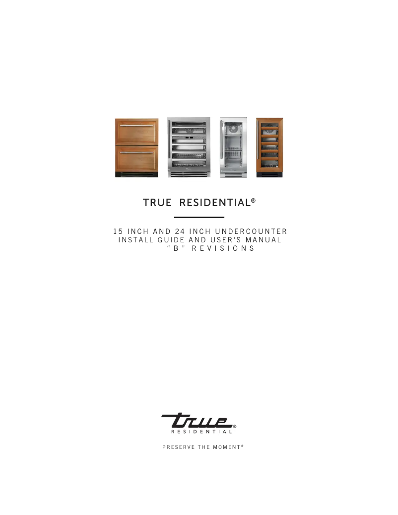 Page n°1 - Guide d'installation True TUR-24-R-SG-C