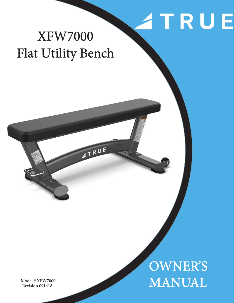 Page 1 de la notice Manuel utilisateur True XFW7000A