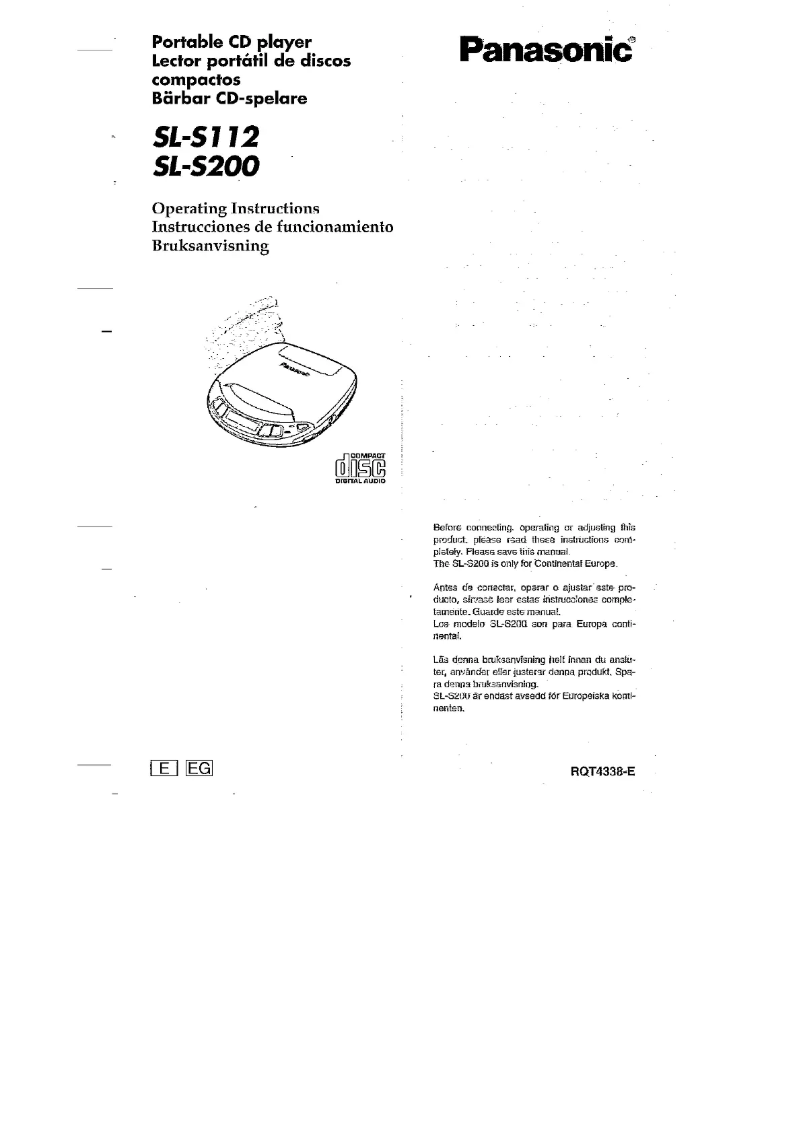 Image de la première page du manuel de l'appareil SL-S112