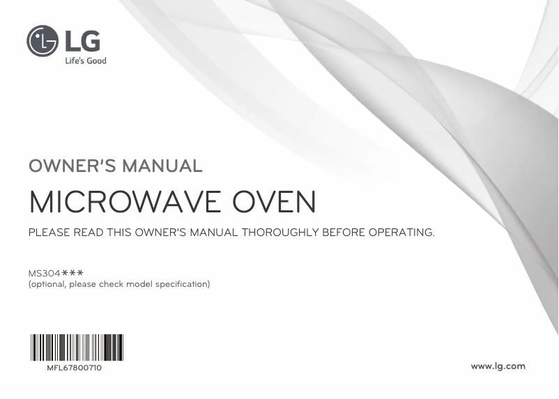 Page 1 de la notice Manuel utilisateur LG MS3044GMW