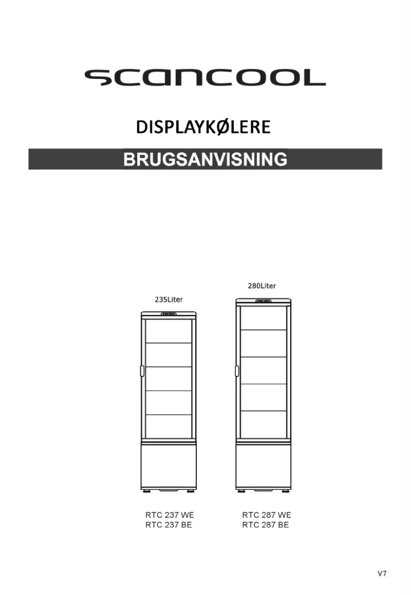 Page 1 de la notice Manuel utilisateur Scancool RTC 287 BE