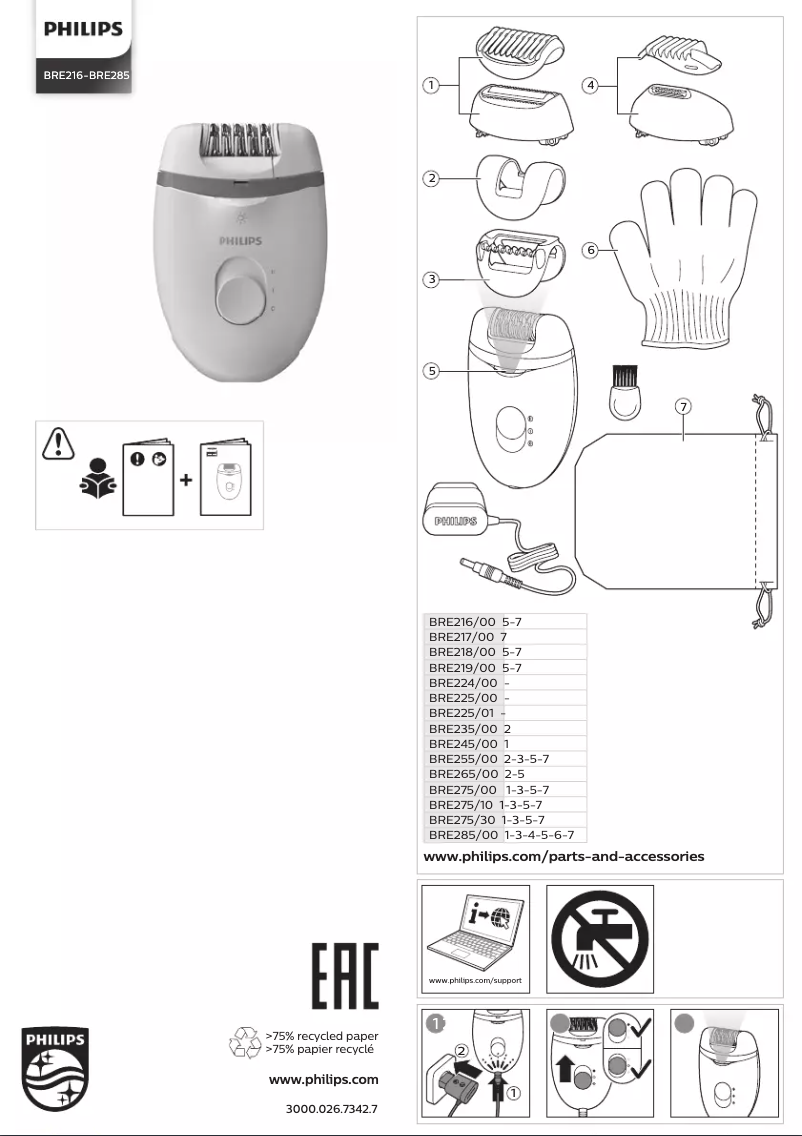 Page 1 of the manual User Manual Philips Satinelle Essential BRP506