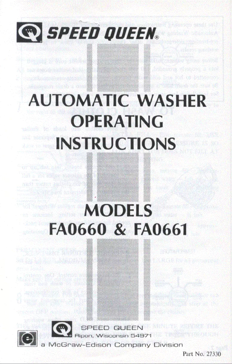 Image de la première page du manuel de l'appareil FA0661