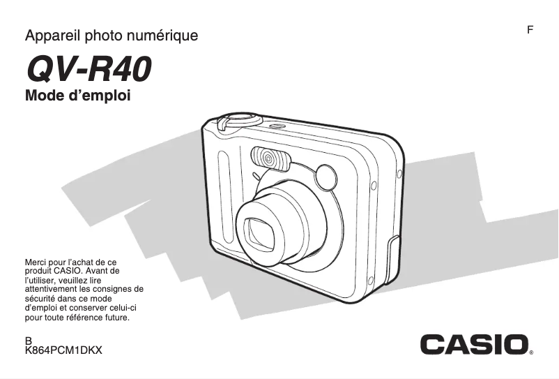 Image de la première page du manuel de l'appareil QV-R40